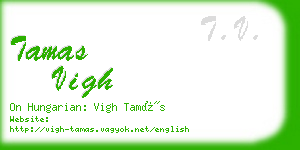 tamas vigh business card